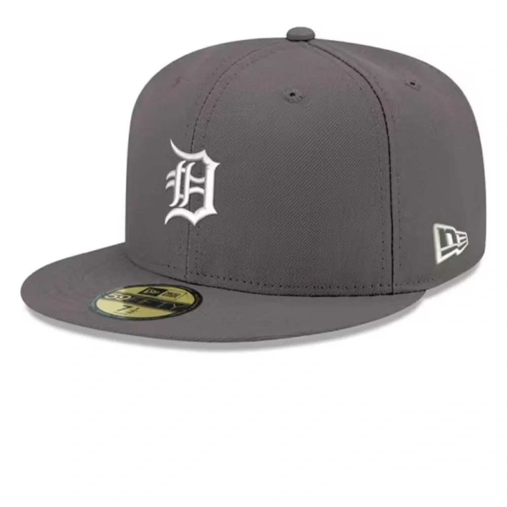NEW ERA DETROIT TIGERS MENS GREY‎ 59FIFTY FITTED HAT 7 5/8